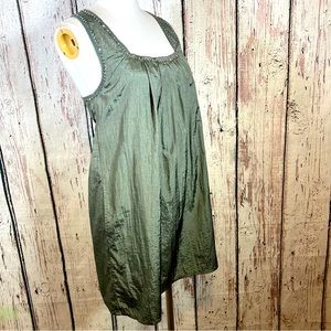 TCEC Metallic Beaded Lace Racerback Mini Dress Tunic Size Medium EUC Like New